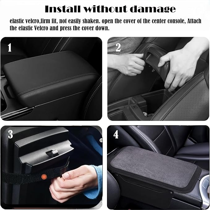 Arm Rest Cover for Car with 2 Storage Bags, Central Console Cover Armrest Pad - Image 7