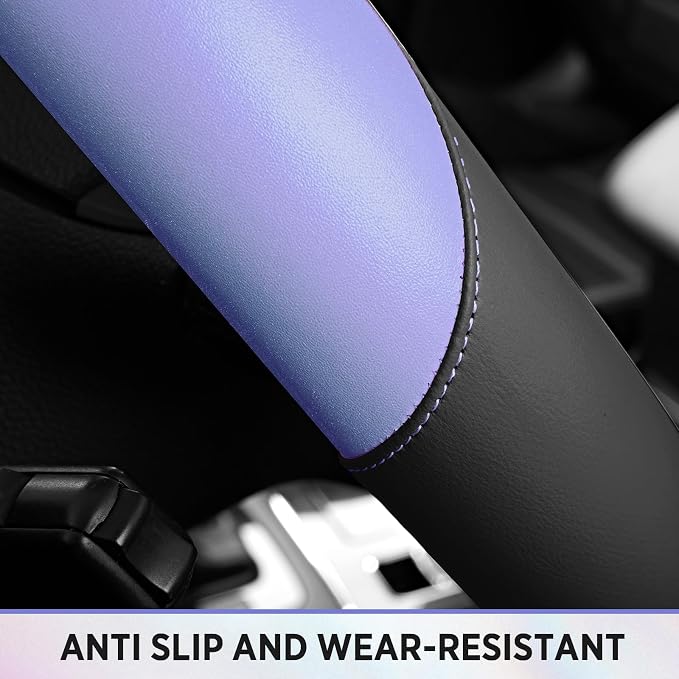 Road Comforts Steering Wheel Cover – Breathable Leather Steering Wheel Cover - Image 8