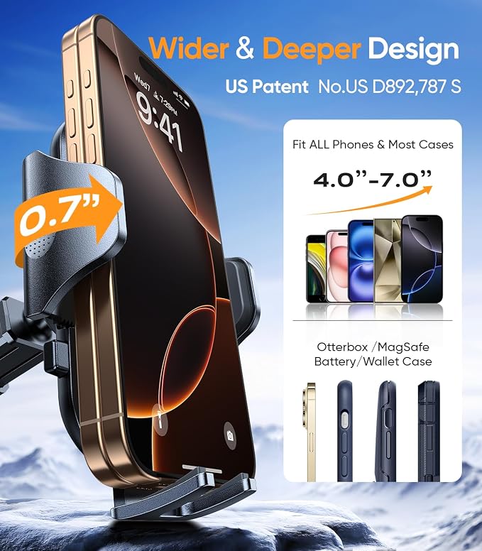 VICSEED Blue Phone Holders for Your Car Cell Phone Mount for Car Dashboard - Image 6