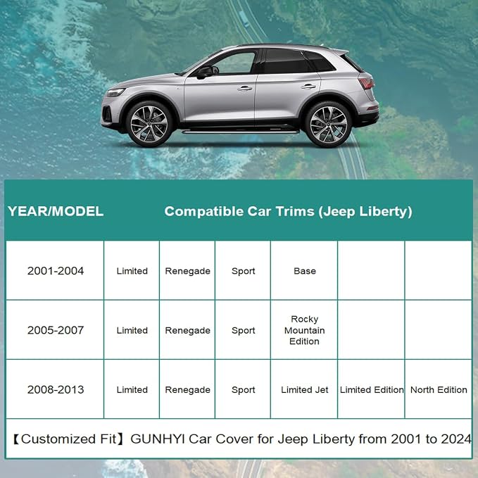 Premium Car Cover Custom Fit Jeep Liberty, 16 Layers Heavy Duty Car Cover - Image 5