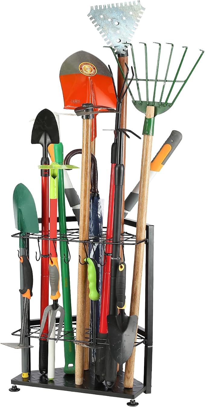 Garden Tool Organizer, Yard Tool Rack Heavy Duty, Free Standing by UU-Major