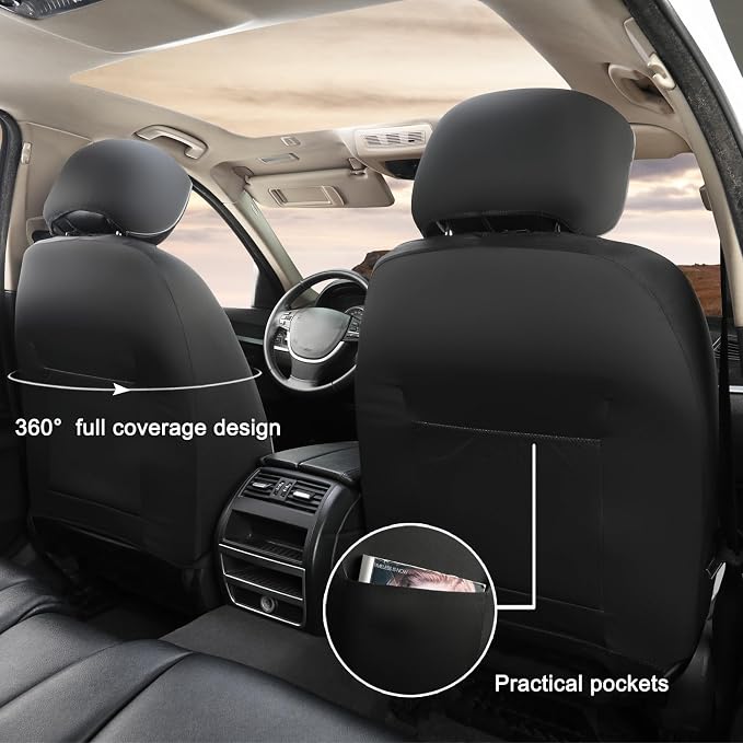 GIANT PANDA Front Car Seat Cover Custom Fit Toyota, 3D Air Mesh Car Seat Covers - Image 4