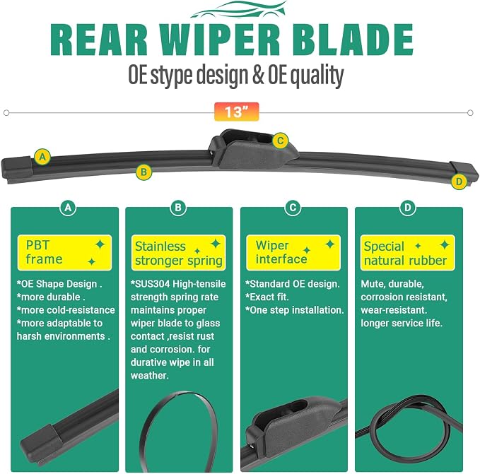 28" 14" 13" Windshield Wiper Blades Replacement - Image 4