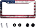 Vintage American Flag License Plate Frame, Retro USA Flag License Plate Holder by MIXWIT