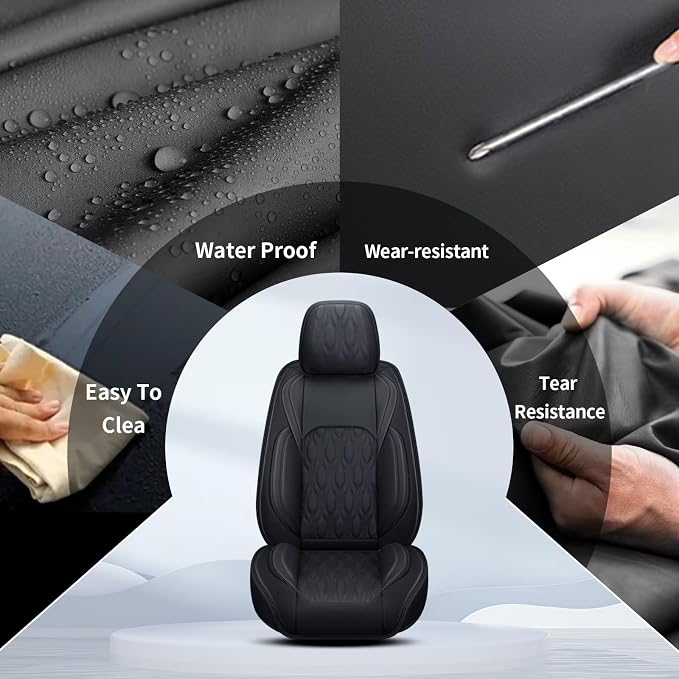 Seat Covers Fit for Toyota Camry 2012-2024 2025 Full Set, Faux Leather Car Seat - Image 6