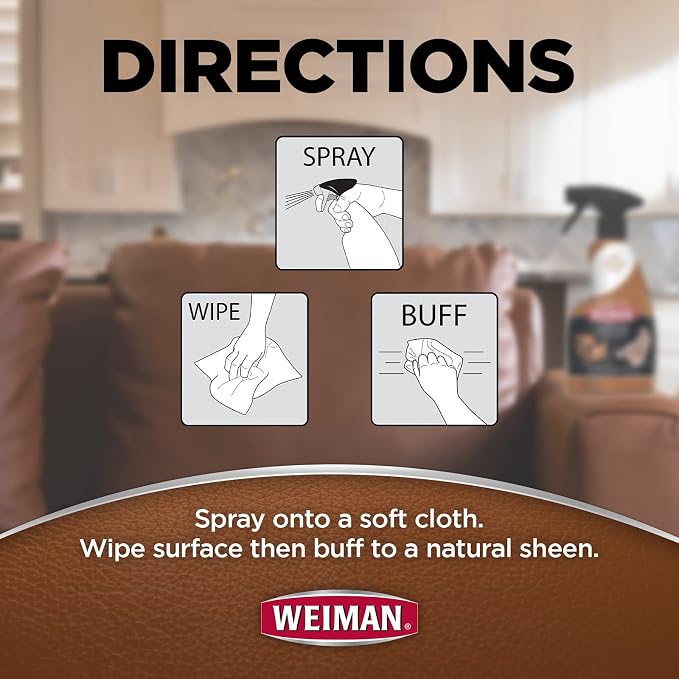 Weiman Leather Cleaner Conditioner & Protector - Image 5