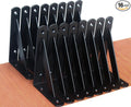 16 Pack L6 x H 4" Black Heavy Duty Shelf Brackets by MHMYDZ
