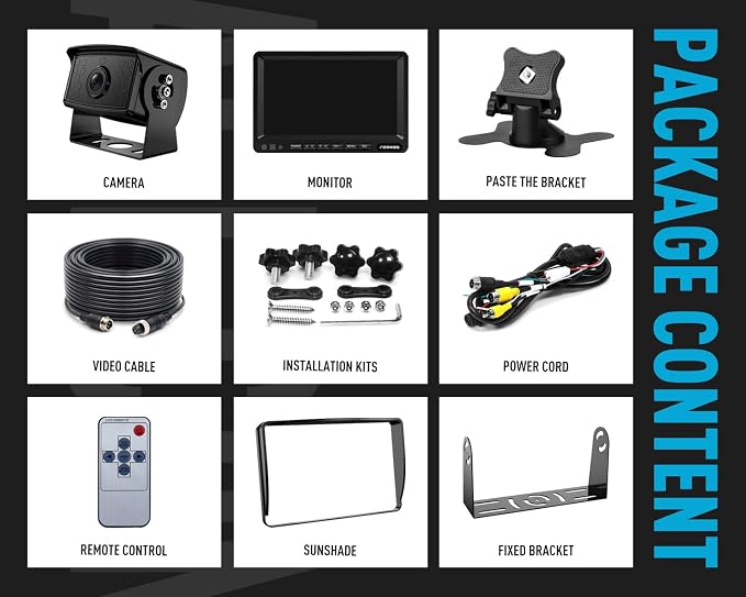 FOOKOO Ⅱ HD Backup Camera System Kit, Sharp CCD Chip, 100% Not Wash Up - Image 6