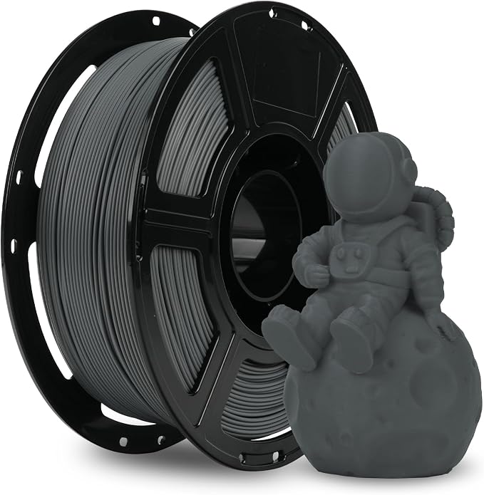 FLASHFORGE PLA Filament 1.75mm +/- 0.02mm, Matte Grey 3D Printer Filament 1kg by FLASHFORGE