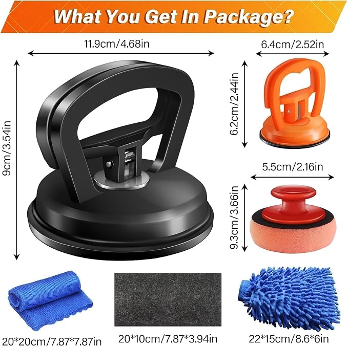 Dent Puller, 3 Pack Car Dent Puller Car Dent Removal Kit Suction Cup Dent - Image 6