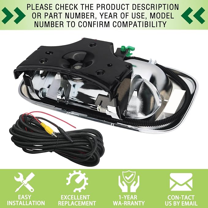 Backup Camera Tailgate Handle Rear View Camera Liftgate Latch Handle Chrome - Image 7
