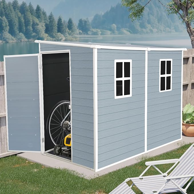 4x8 FT Outdoor Storage Resin Shed - Image 6