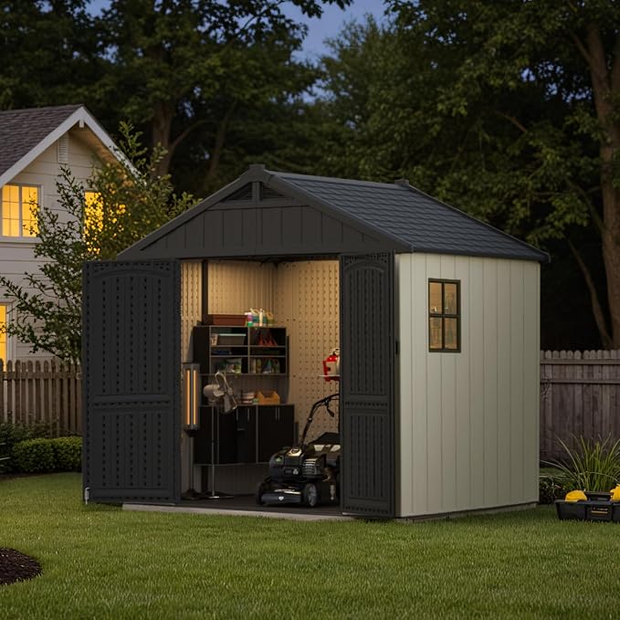 Patiowell 8 x 6 FT Resin Outdoor Storage Shed - Image 2
