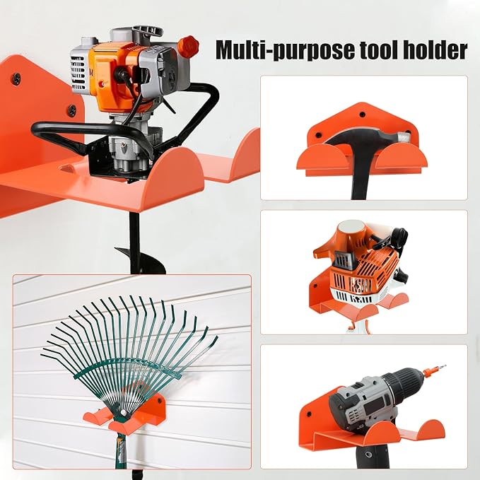 Weedeater Hanger Wall Mounted Grass Trimmer Rack Heavy Duty Garden Tool Hanger - Image 5
