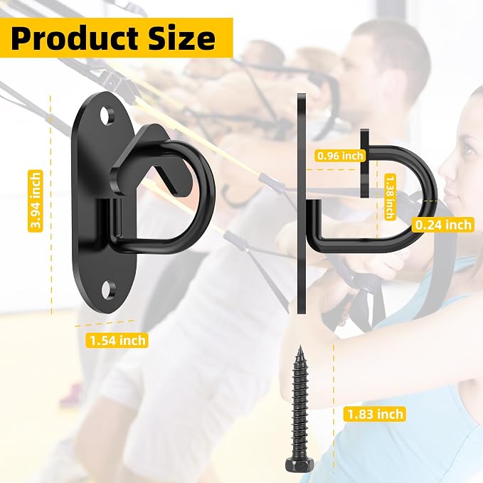Resistance Band Wall Anchors System, Wall Mount Workout Anchors - Image 2