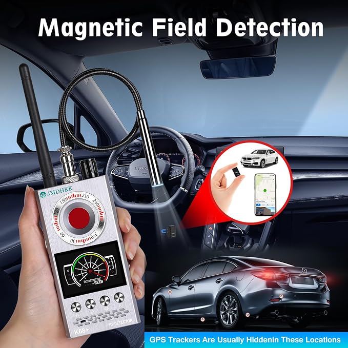 JMDHKK Hidden Camera Detector & Bug Detector – Magnetic Tracker & Wireless - Image 3