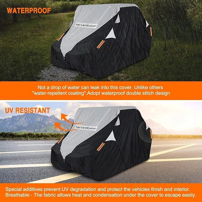 Neverland UTV Cover Waterproof 300D Heavy Duty 2-3 Seater/4-6 Seater 4 Door - Image 5