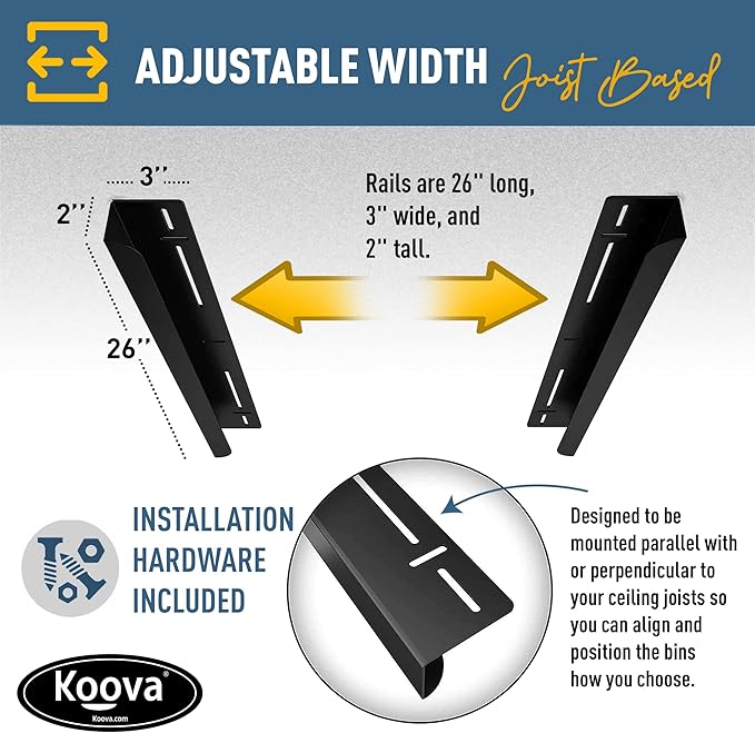 Koova Heavy-Duty Overhead Garage Storage Rack - Image 4