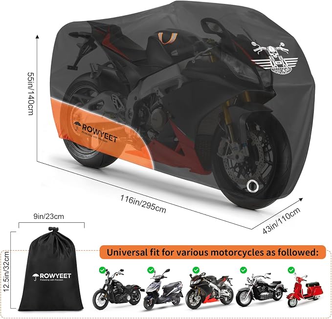 Motorcycle Cover Waterproof Outdoor Storage - Image 2