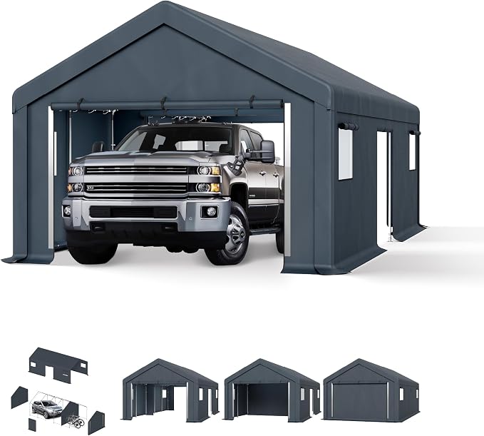 PHI VILLA 13'x24'x9.6' Outdoor Portable Storage Shelter Shed Garage by PHIVILLAThepioneerofcomfortablehouseholdsupplies