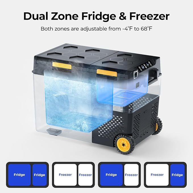 BougeRV 12 Volt Car Refrigerator, CRD2 52 Quart Portable Fridge Freezer - Image 3