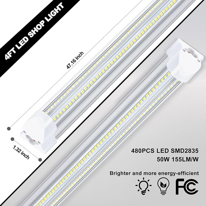 LED Shop Lights - 4FT 50W LED Light Fixture - Image 3