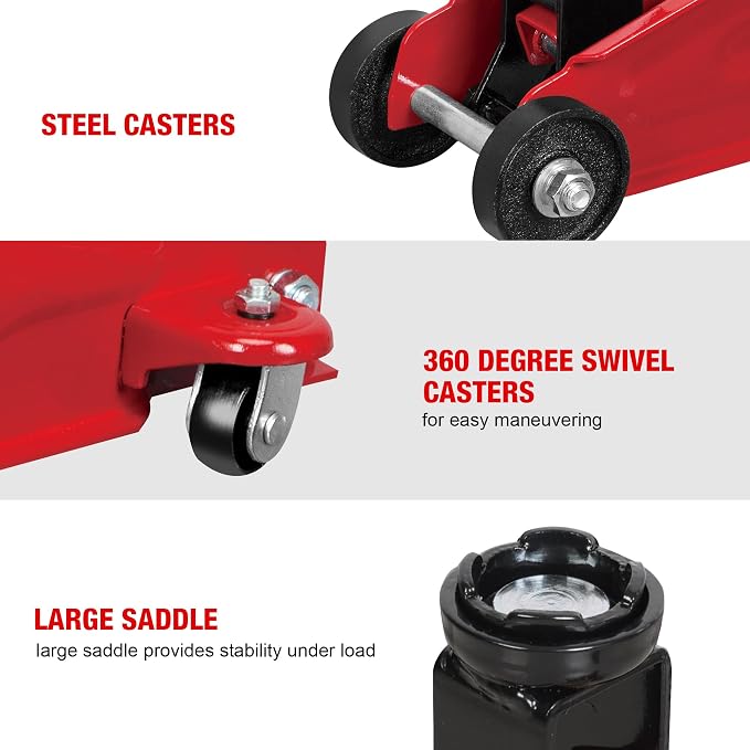 BIG RED TAM82012-1 Torin Low Profile Hydraulic Trolley Service/Floor Jack - Image 4