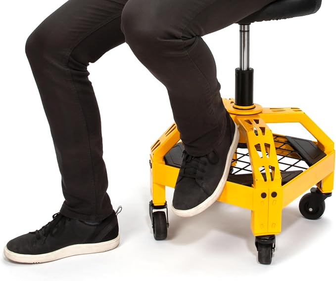 DEWALT Heavy-Duty Metal Rolling Stool - Image 8