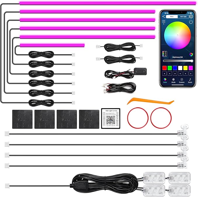 Acrylic Interior Car LED Strip Light by MAODANER