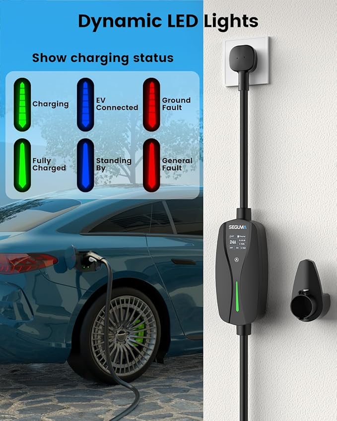 Level 2 EV Charger with NEMA 10-30 Plug, 24Amp 240V, 25FT Extension Cord - Image 6