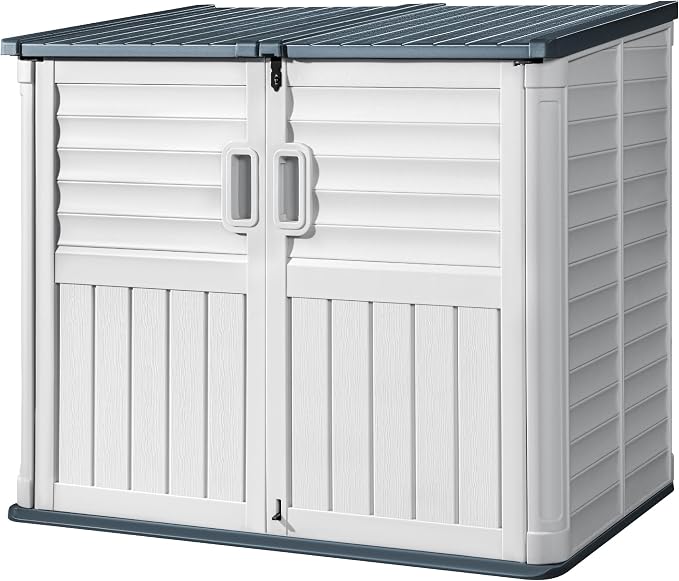Devoko Resin Outdoor Storage Shed, 34 Cu Ft Outdoor Storage Cabinet Without by DEVOKO
