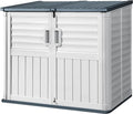 Devoko Resin Outdoor Storage Shed, 34 Cu Ft Outdoor Storage Cabinet Without by DEVOKO