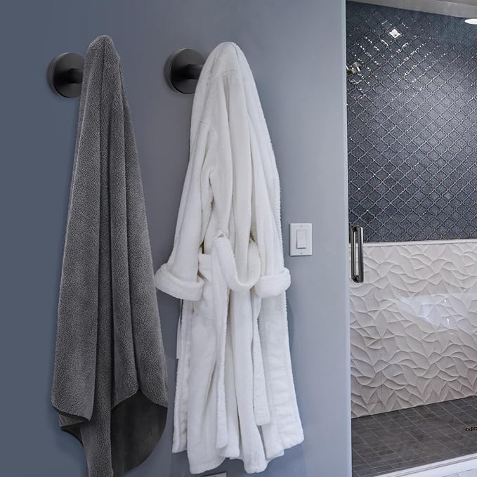 NearMoon Bath Towel Hooks- SUS 304 Stainless Steel Robe Hook Holder, Heavy Duty - Image 2