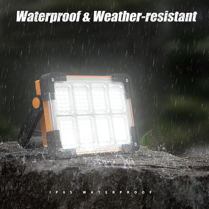 120W Solar Rechargeable Work Light, 144 LED 10000LM Led Work Light - Image 5