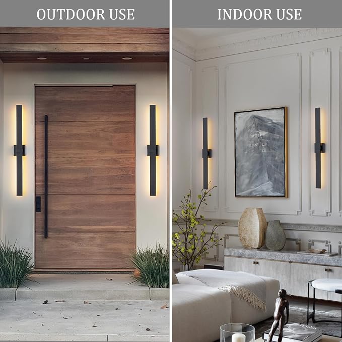 39.4" Long Outdoor Wall Lights Modern LED Exterior Lighting Fixtures Matte - Image 6
