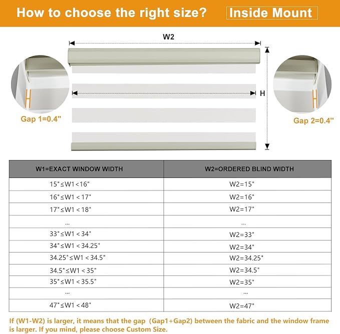Persilux Cordless Zebra Blinds for Windows Free-Stop Roller Windows Shades Dual - Image 7