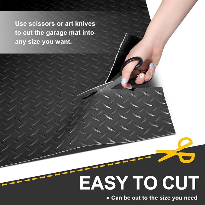 Garage Floor Mat 2.8mm Thickness PVC Garage Flooring Roll Diamond Plate Floor - Image 5