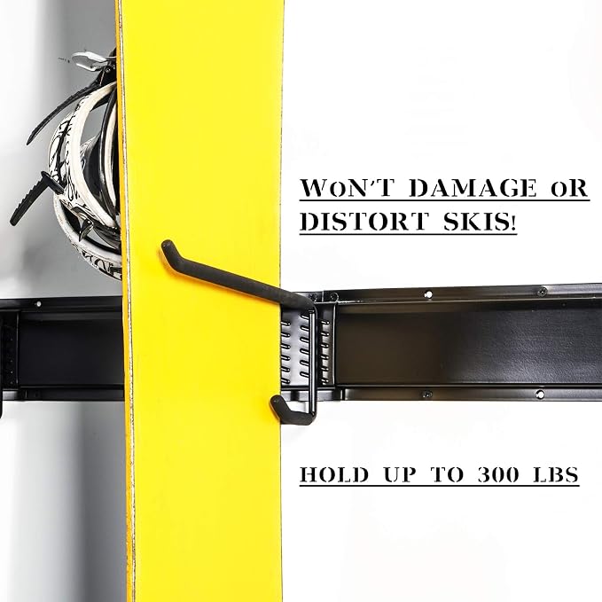 WALMANN Garage Storage Organization System Ski Wall Rack 10 Pairs of Skis Mount - Image 4