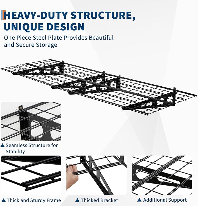 GarveeHome 2 Pack 2x6ft Garage Storage Shelving Wall Mounted, - Image 4