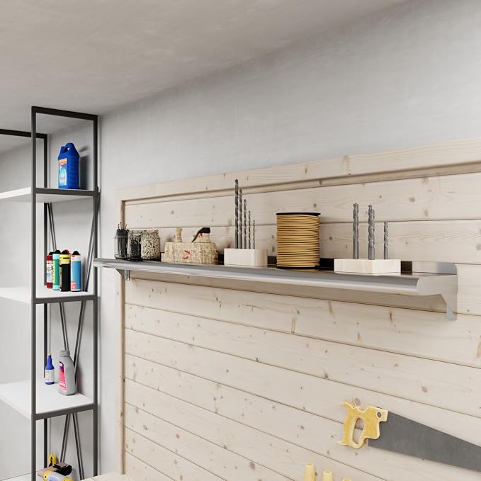 AmGood 60" Long X 6" Deep Stainless Steel Wall Shelf | NSF Certified | - Image 8
