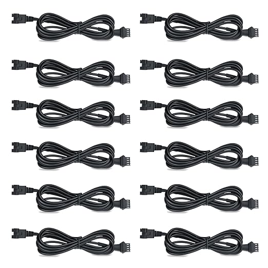 12 Pcs 4 Pin RGB Extension Cable RGB Wire by LAZZPPO
