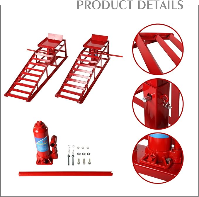 5 Ton 2 Pack Hydraulic Car Ramp Elevator 10000 Lbs - Image 2