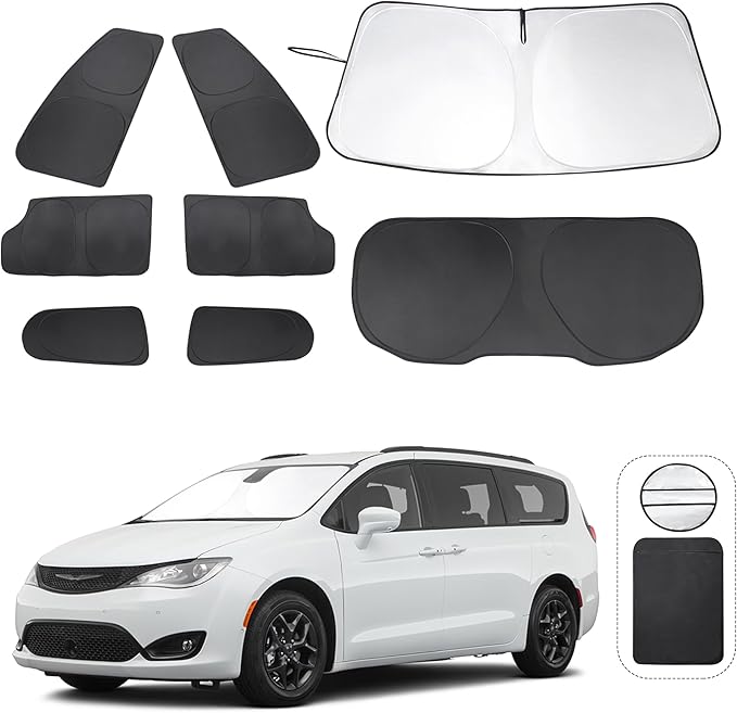 TINGLU Window Shades for Chrysler Pacifica Minivan 2017-2025 Accessories Full by TINGLU