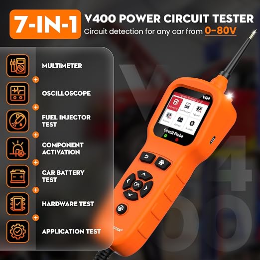 Power Circuit Probe Tool, Automotive Circuit Tester, 12-24V Electrical Short - Image 2