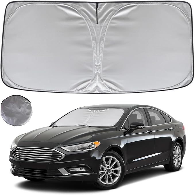 KAYZT Windshield Sun Shade for 2013-2021 Ford Fusion Foldable Sunshade Front by KAYZT