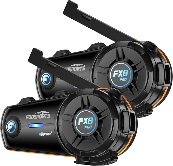 Fodsports FX8 Pro Motorcycle Communication Systems by FODSPORTS