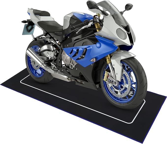 Motorcycle Mat 78 x 31 Inch Garage Floor Rug Washable Parking Mats by Drydiet