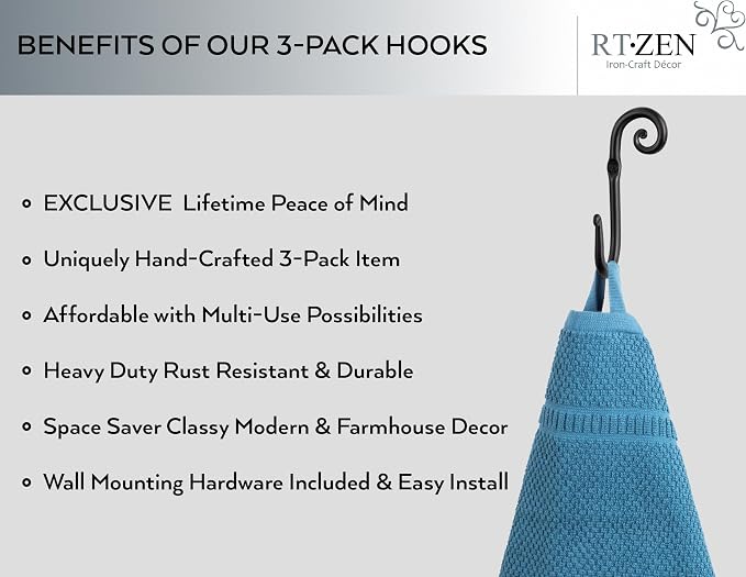 RTZEN Wall Mount Hook Set - Image 2