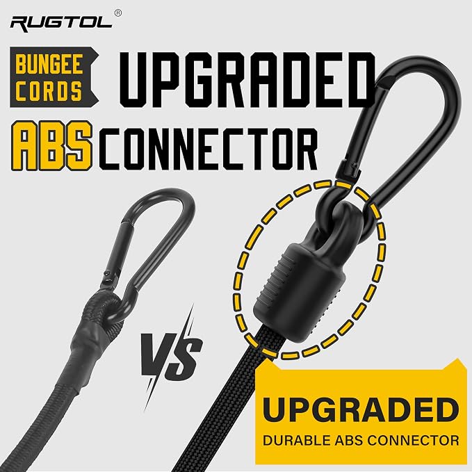Bungee Cords with Hooks, Upgrade 36 inch Adjustable Bungee Cords with Carabiner - Image 4