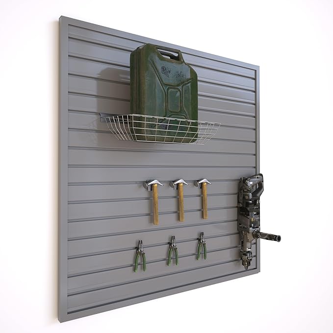 NeatiEase Slatwall Panel Wall Storage Systems, 4 x 4ft Slat Wall Paneling - Image 2